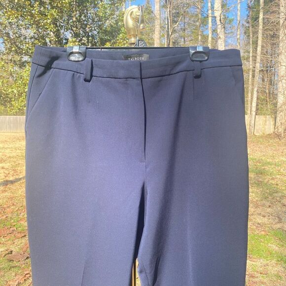Talbots Classic Black Tapered Pleated Slacks - Picture 3 of 7